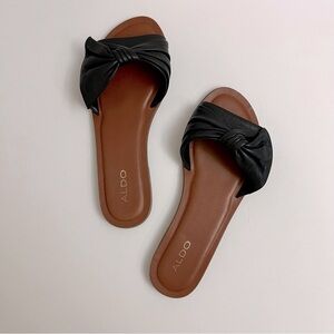 ALDO Enroelia Bow Details Slides - Black